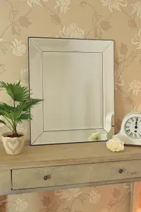 MirrorOutlet Horsley All Glass Wall Mirror 69 x 58 CM