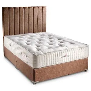 Sophia Briar-Rose Amber 3000 Pocket Sprung Natural Wool Bamboo Bed Set 5FT King Large End Drawer - Wool Chestnut