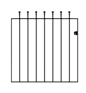 MANA Ball Top Metal Garden Gate 914mm GAP x 915mm High MAZP05/3