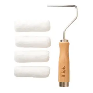 Lick Pro Eco Friendly Paint Roller & Tray Set Natural/Silver/White (305mm x 600mm x 400mm)