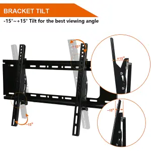 SunDaze Premium TV Wall Bracket Mount with Tilting Action for 26"-70" 3D LED LCD Screens