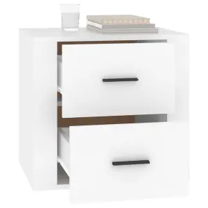 Berkfield Bedside Cabinet White 50x39x47 cm