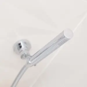 Enzo Polished Chrome Round Deck Mounted Bath Shower Mixer Tap with Handset