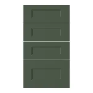 GoodHome Artemisia Matt dark green Drawer front, Pack of 4 (H)715mm (W)397mm (T)18mm