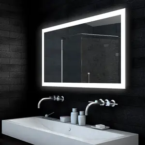 Enigma LED Illuminated Bathroom Mirror with Demister (H)650mm (W)800mm