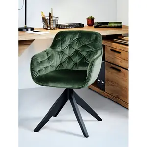 Kensington Upholstered Dining Chair Green Velvet