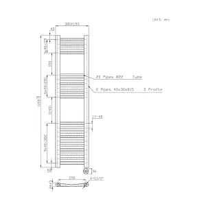 Right Radiators Prefilled Thermostatic Electric Heated Towel Rail Curved Ladder Warmer Rads - Chrome 1200x300 mm