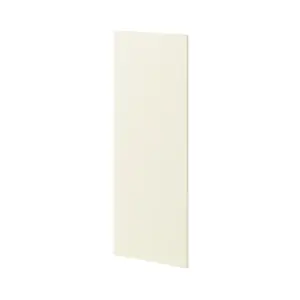 GoodHome Stevia Gloss cream slab Tall Wall End panel (H)900mm (W)320mm