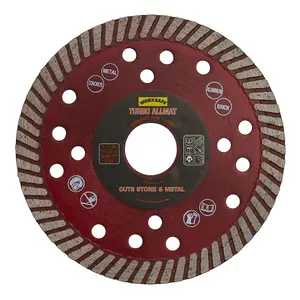 Sealey Turbo Allmat Diamond Blade For Concrete/Cast Iron 115 x 22mm WDTA115