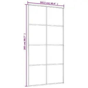 Berkfield Sliding Door ESG Glass and Aluminium 102.5x205 cm White