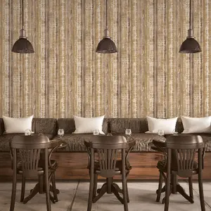 Galerie Grunge Gold Brown Industrial Sheet Smooth Wallpaper