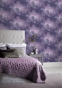 Arthouse Damselfly Purple Wallpaper