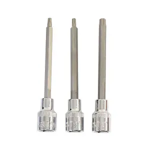 US PRO Tools 1/2" Dr 9 Piece 140mm Long Torx Star Bit Sockets Set T27 - T70 Inc T47 3304