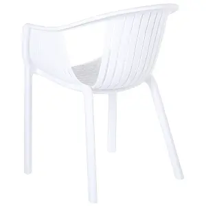 Set of 4 Garden Chairs NAPOLI White