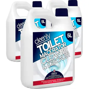 Cleenly Toilet Macerator Cleaner & Descaler - 15 litres Super Concentrated, Long-Lasting Formula Safe for All Saniflo Pump Unit