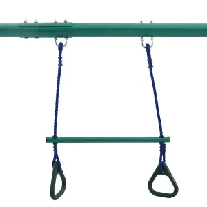 Berkfield Swing Set with Gymnastic Rings and 4 Seats Steel