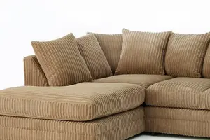 Furniture Stop - Hart Prime Cord Fabric Corner Sofa