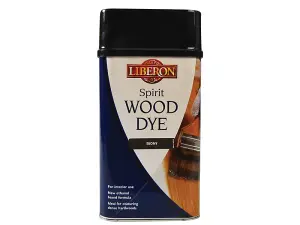 Liberon 014436 Spirit Wood Dye Ebony 1 litre LIBSDE1L