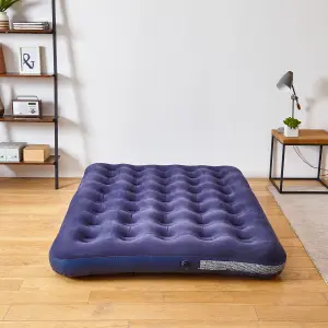 Neo Double Flocked Inflatable Airbed Mattress with Pump Included