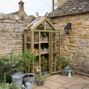 Forest Garden Georgian wall Greenhouse with Auto vent