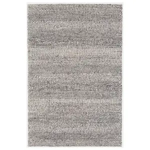 Plain Grey Stripe Handmade Luxurious Modern  Easy to Clean Rug For Bedroom LivingRoom and Dining Room -200cm X 300cm