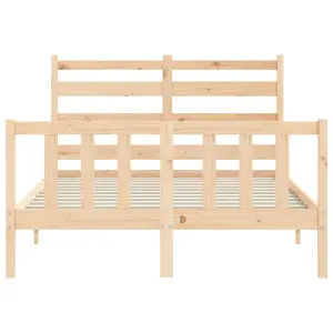 Berkfield Bed Frame with Headboard 120x200 cm Solid Wood