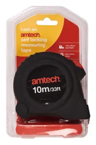 Amtech P1275 10m x 25mm Self-locking measuring tape