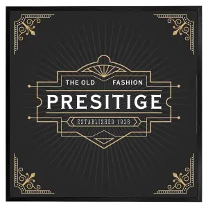 Art deco old fashioned prestige (Picutre Frame) / 16x16" / Black