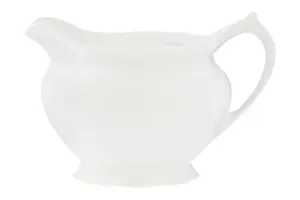 Interiors by Premier Quinn Embossed White Creamer