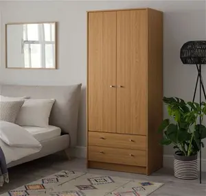 Argos Home Malibu 2 Door 2 Drawer Wardrobe - Oak Effect