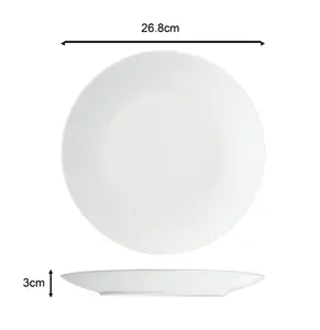 42pc Everyday White Coupe Dinner Set