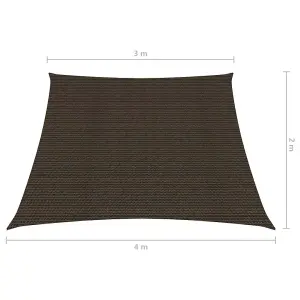 Berkfield Sunshade Sail 160 g/m2 Brown 3/4x2 m HDPE