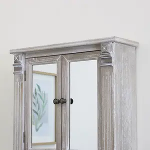 Melody Maison Wooden Mirrored Bathroom Cabinet