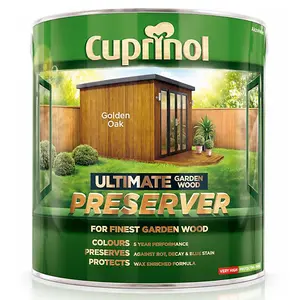 Cuprinol Ultimate Garden Wood Preserver 1L All Colours Golden Oak