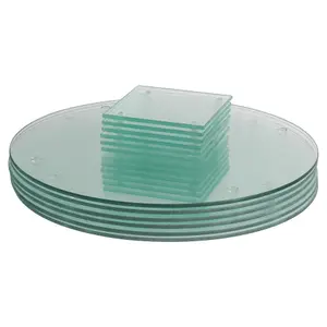 Harbour Housewares - Round Glass Placemats & Coasters Set - 30cm - Clear - 12pc