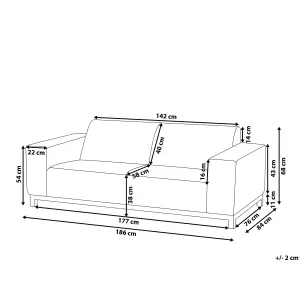 Outdoor Upholstered Sofa Garden Sofa ROVIGO Polyester Grey 3 Seater