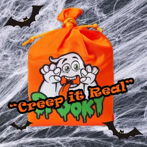 Halloween Bag with Creepy Sounds Halloween Party, Trick or Treat  Ghost Orange