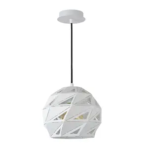 Lucide Malunga Modern Pendant Light 25cm - 1xE27 - White