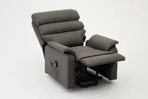 Blair Electric Recliner Lift And Tilt Riser Armchair Air Leather, Grey