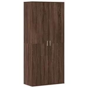 Berkfield Shoe Cabinet Brown Oak 80x39x178 cm Engineered Wood