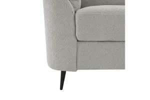 Jack 2 Seater Sofa With Metal Legs, Light Grey Boucle Fabric