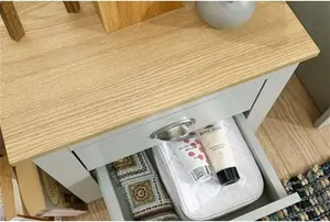 Loretta 2 Drawer Bedside Table Zipcode Design Colour: Soft Grey