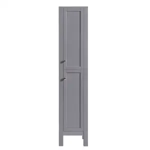 Bathroom Furniture Tall Modern Cabinet Storage Unit 1600mm Matte Grey