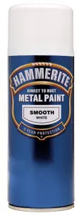 Hammerite Smoothrite White Gloss Spray paint, 400ml