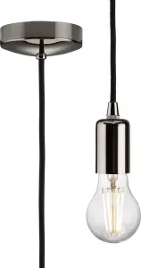 Luminosa 1.8m E27 Contemporary Pendant Set - Black Nickel 230V IP20 80W