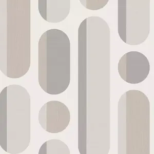 Envy Morse Neutrals Grey Geometric Wallpaper