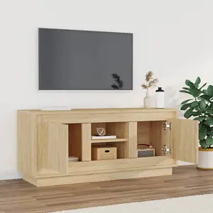 Berkfield TV Cabinet Sonoma Oak 102x35x45 cm Engineered Wood