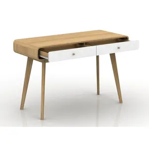 Justine Writing Desk Oak/White