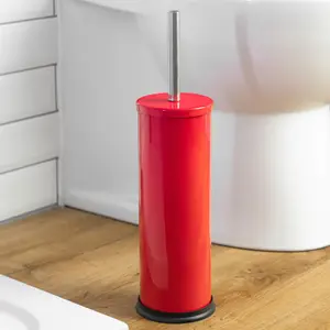 Harbour Housewares - Round Toilet Brushes - Red - Pack of 2