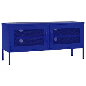 vidaXL TV Cabinet Navy Blue 105x35x50 cm Steel